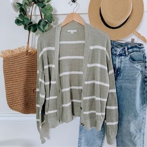 American Eagle Striped Cardigan